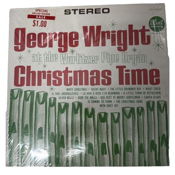 George Wright At The Wurlitzer Pipe Organ Christmas Time Album Vinyl Record - Picture 1 of 6